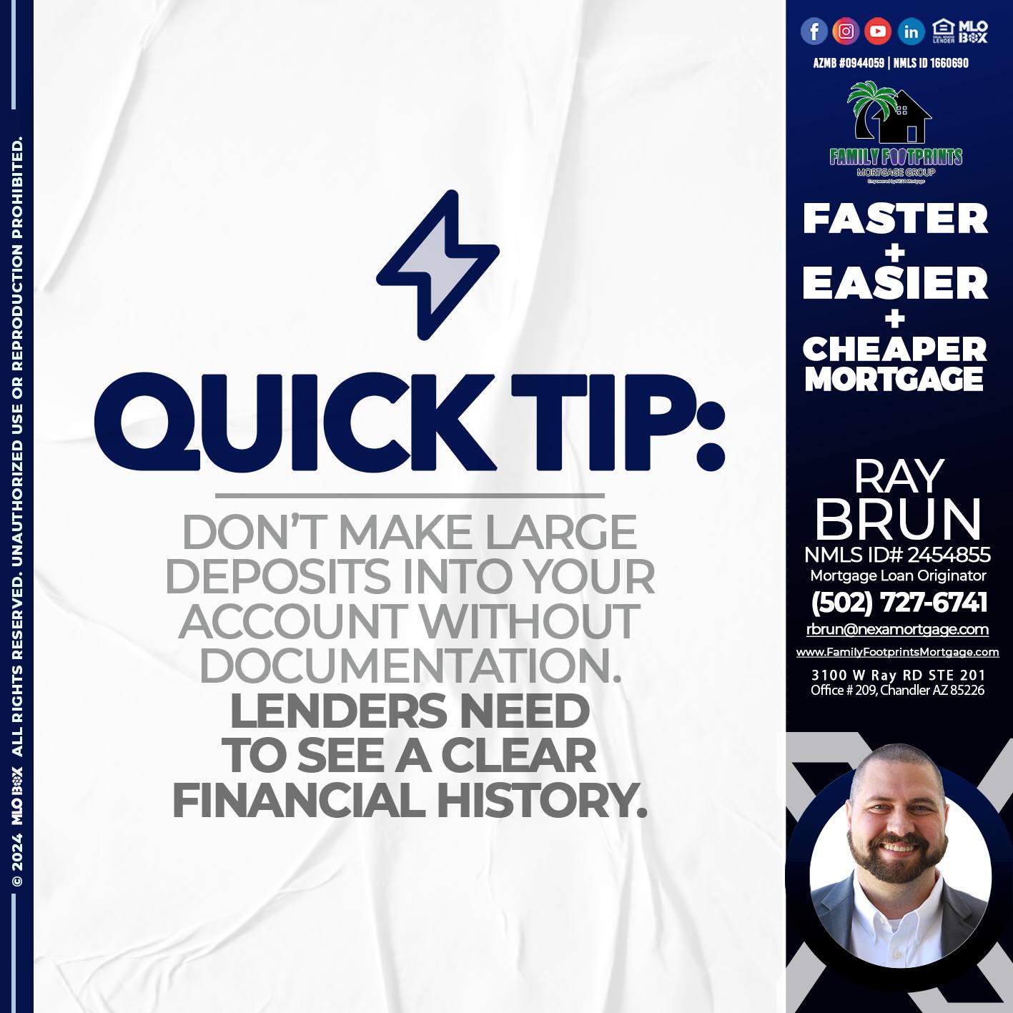 quick tip - Ray Brun -Mortgage Loan Originator