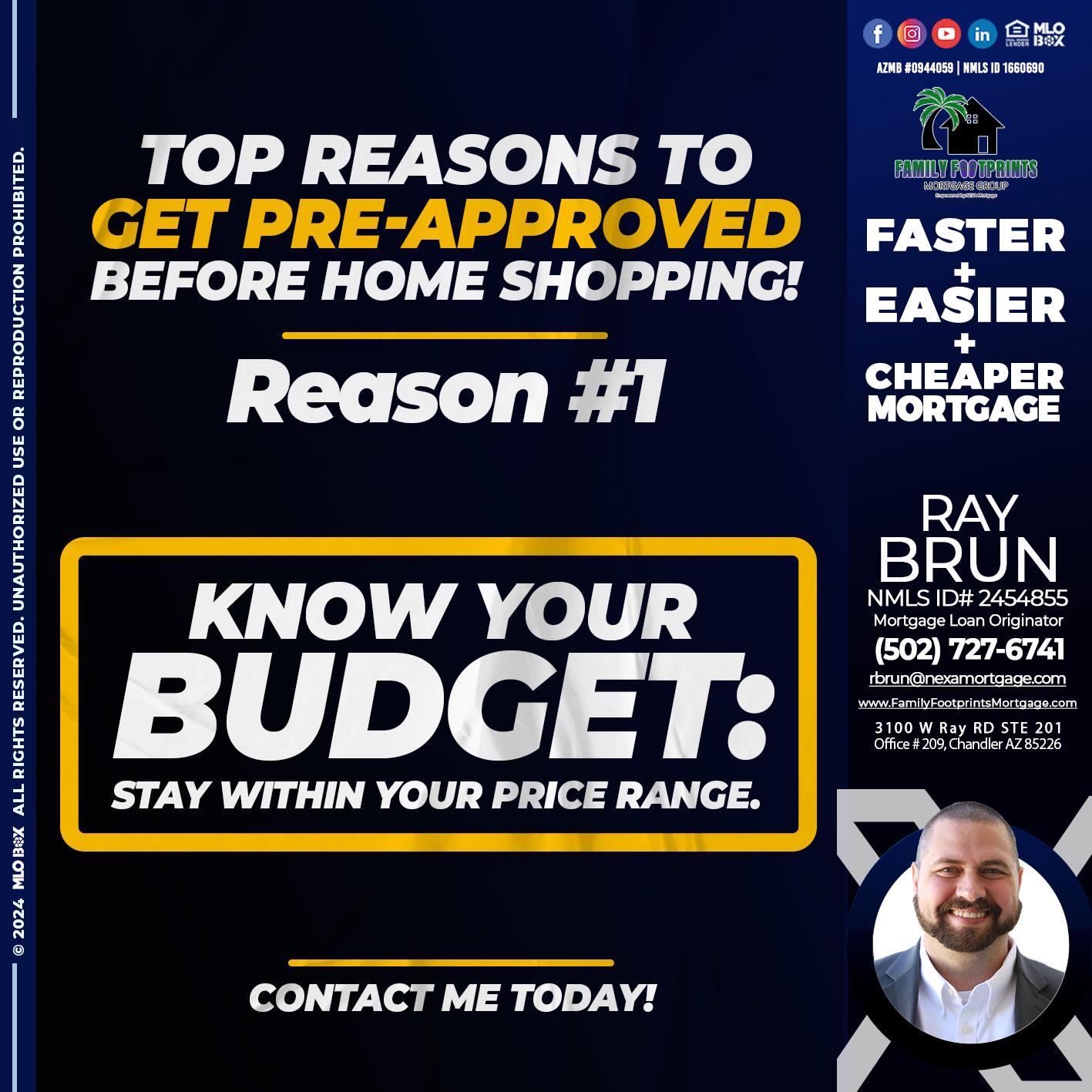 REASON 1 - Ray Brun -Mortgage Loan Originator