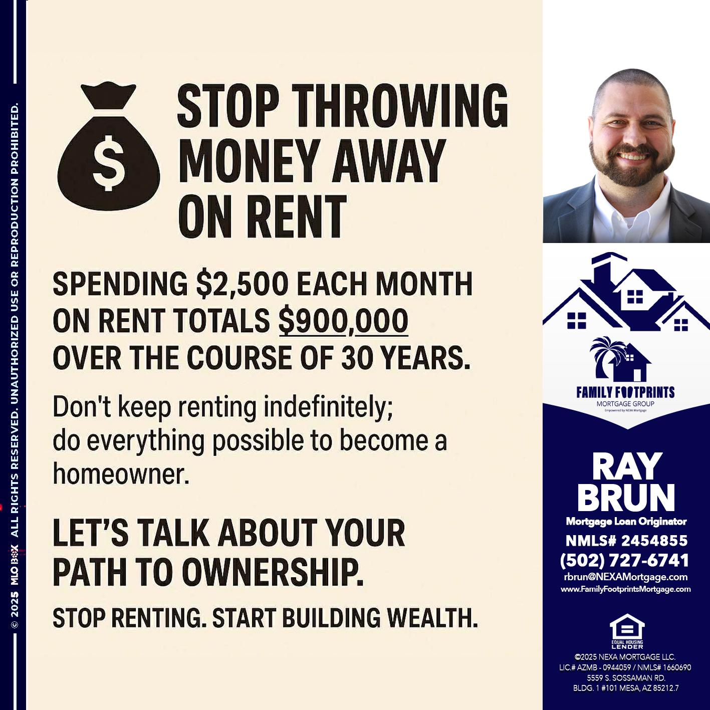STOP THROWING - Ray Brun -Mortgage Loan Originator
