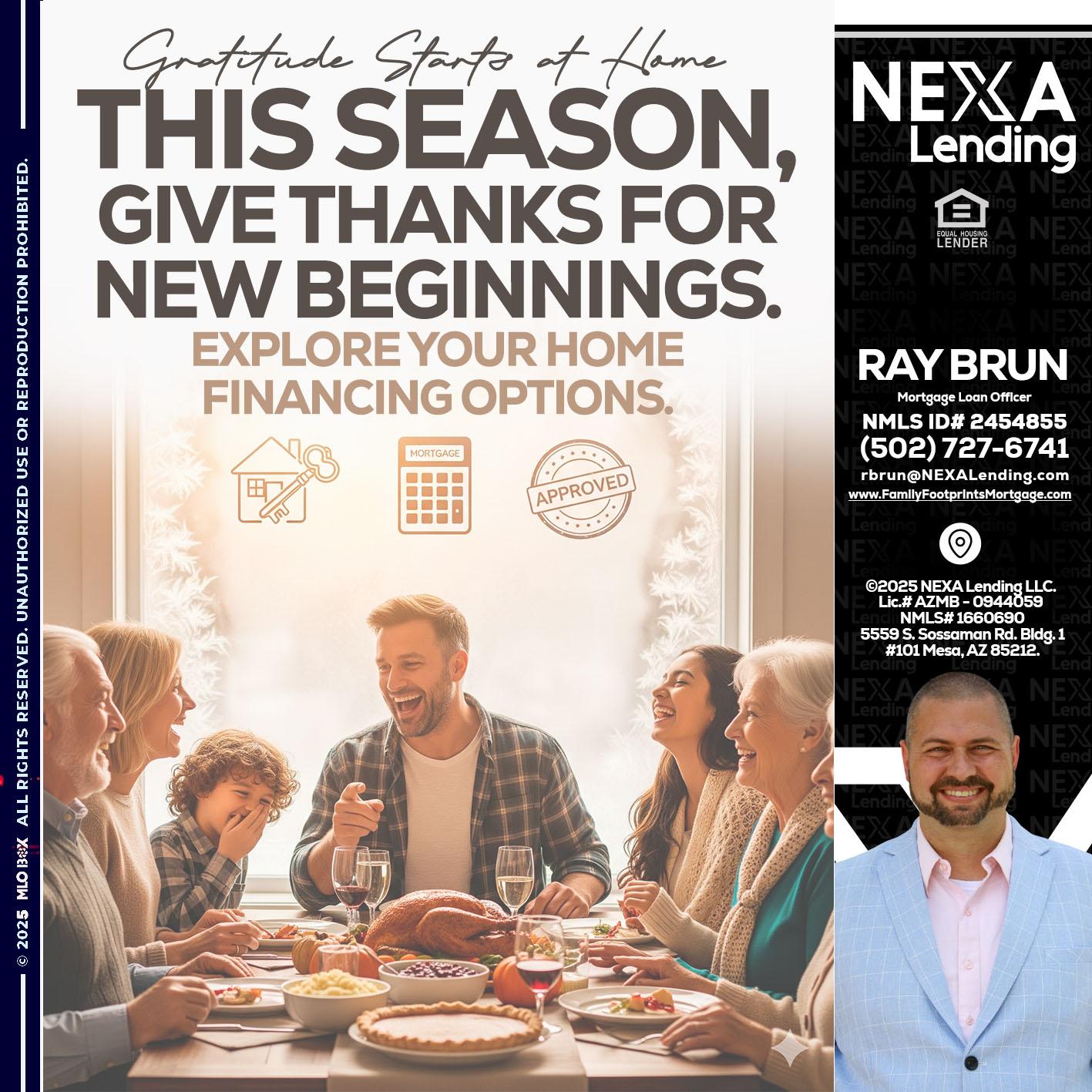 THIS SEASON - Ray Brun -Mortgage Loan Originator