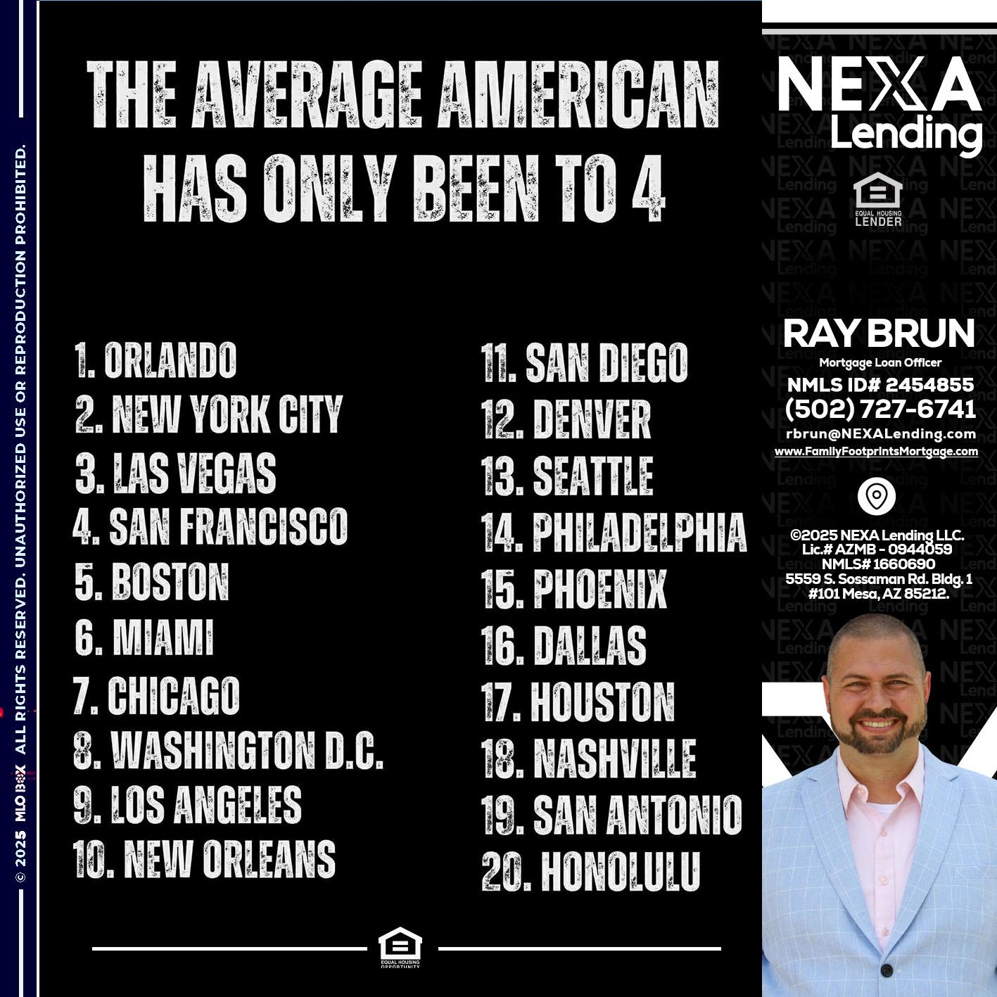 THE AVERAGE AMERICAN - Ray Brun -Mortgage Loan Originator