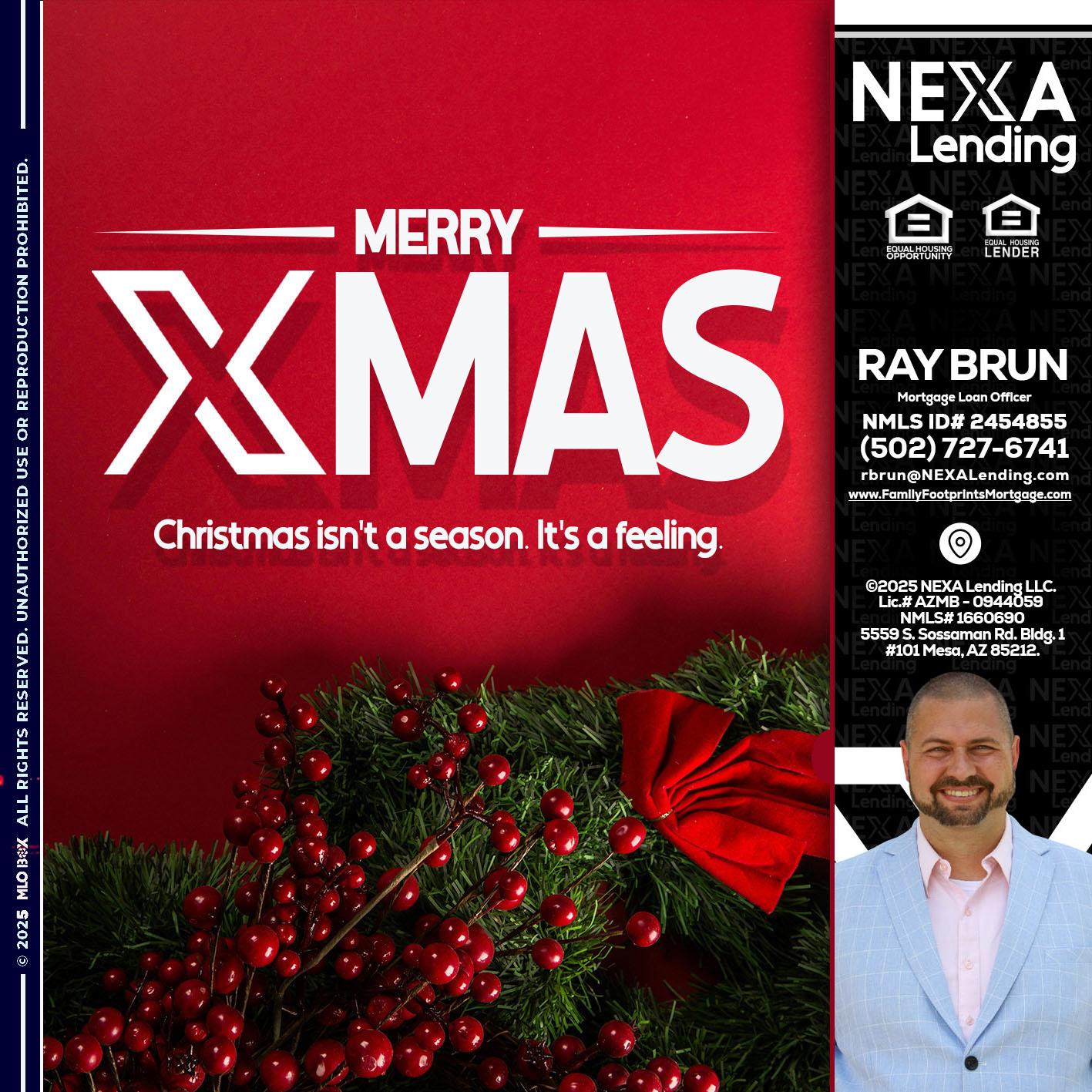 merry xmas - Ray Brun -Mortgage Loan Originator