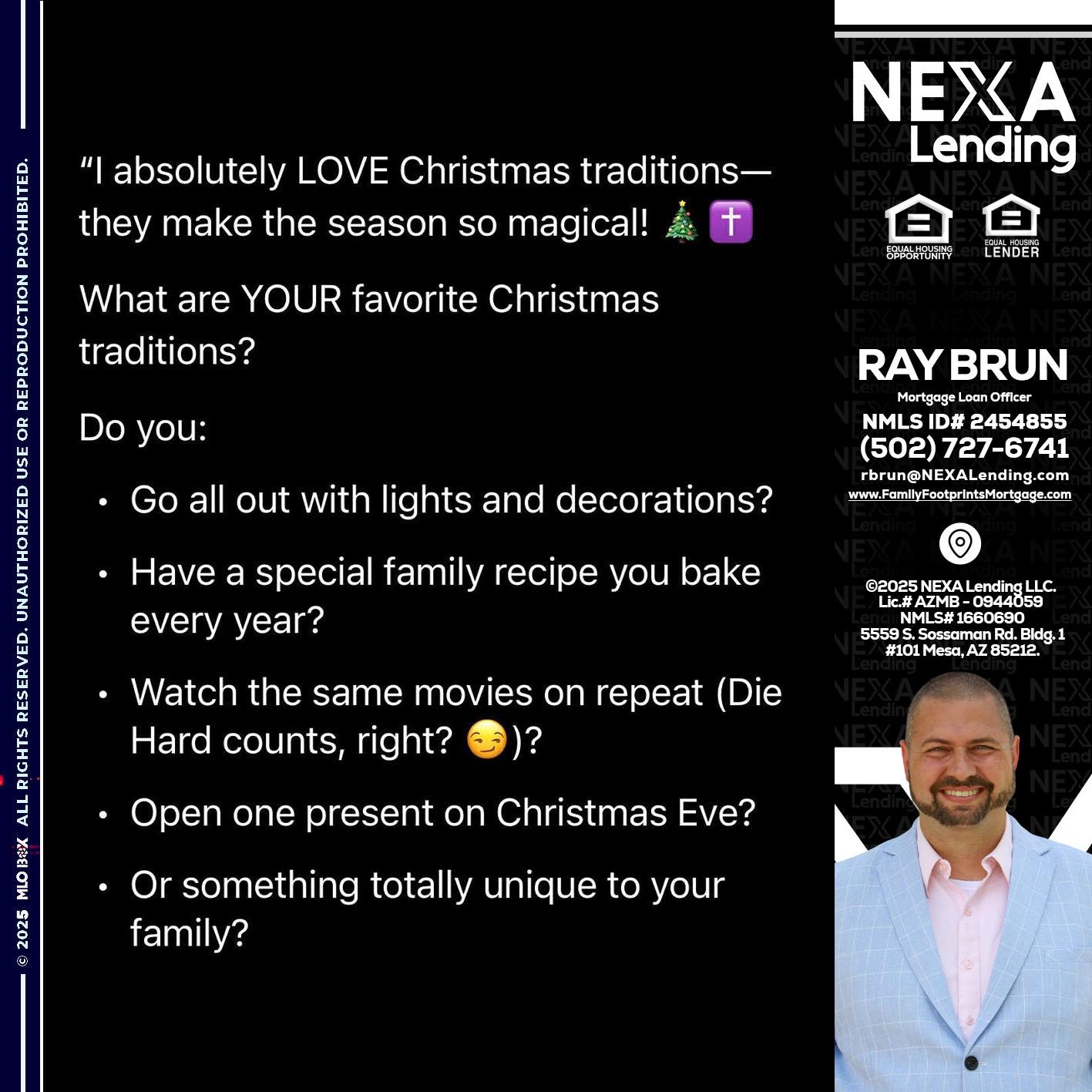 I love christmas - Ray Brun -Mortgage Loan Originator