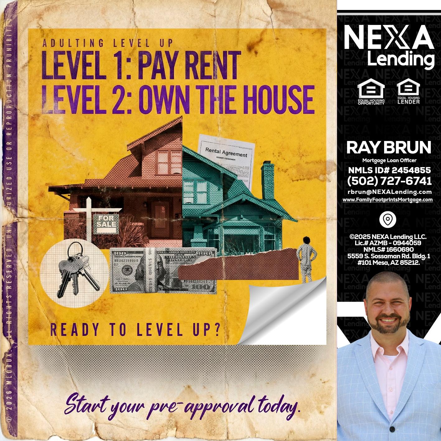 LEVEL 1 - Ray Brun -Mortgage Loan Originator