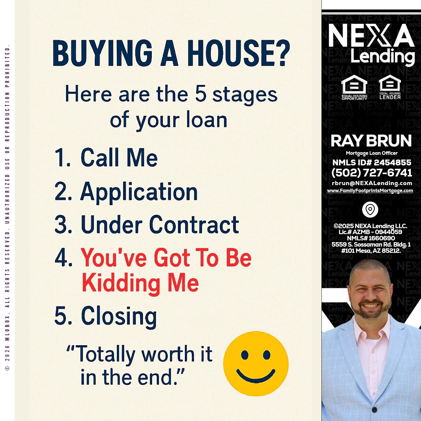 BUYING A HOUSE - Ray Brun -Mortgage Loan Originator
