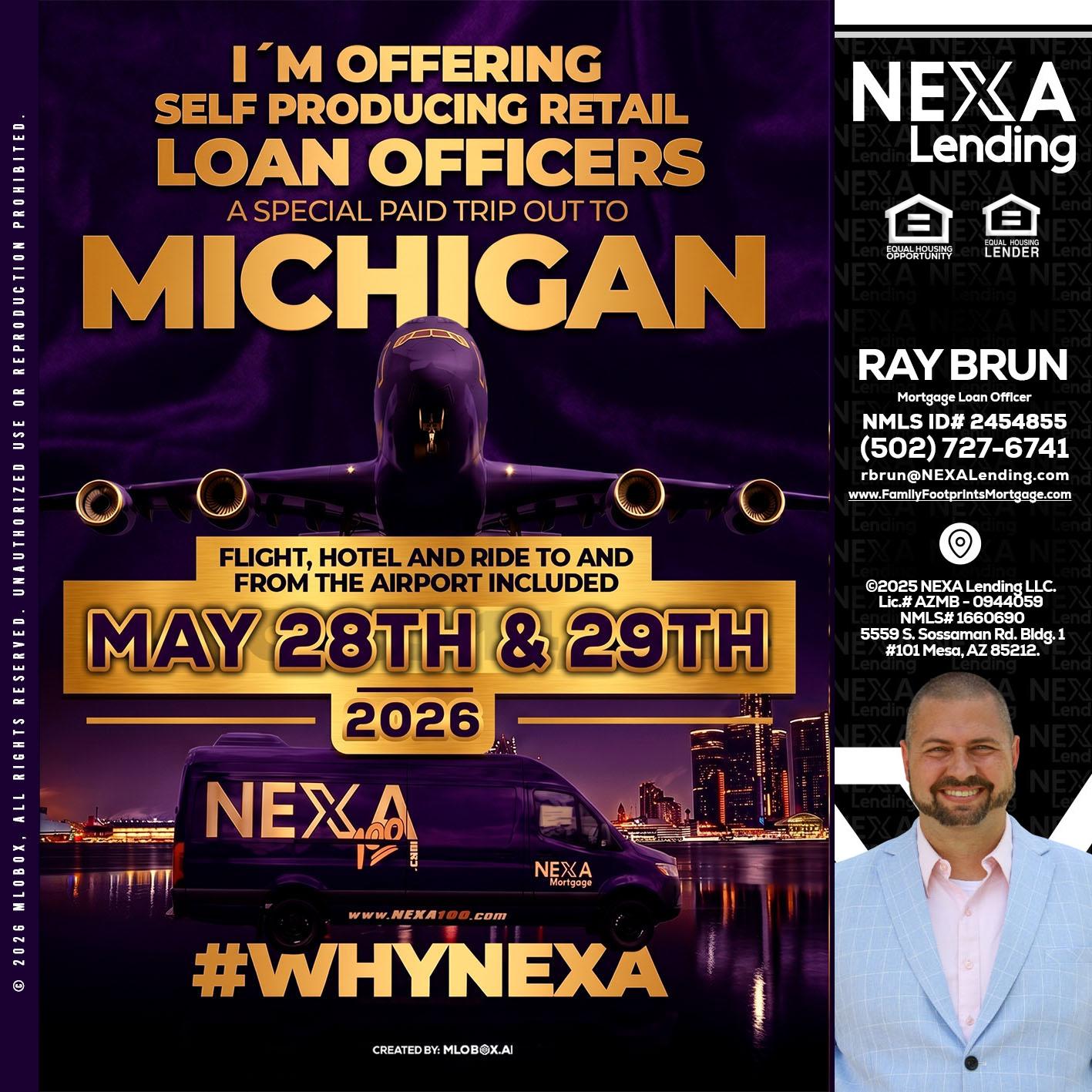 MICHIGAN - Ray Brun -Mortgage Loan Originator