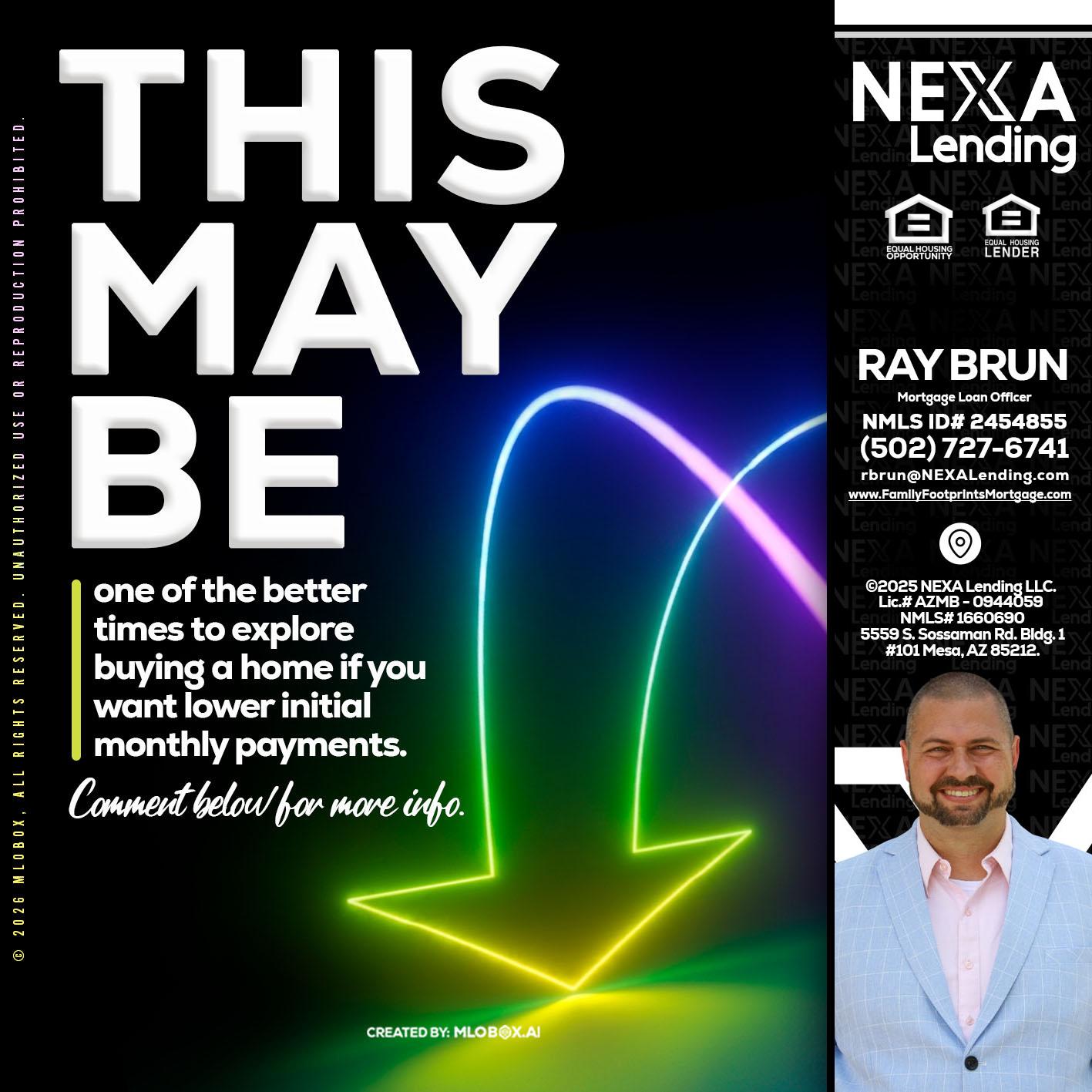 THIS MAY BE - Ray Brun -Mortgage Loan Originator