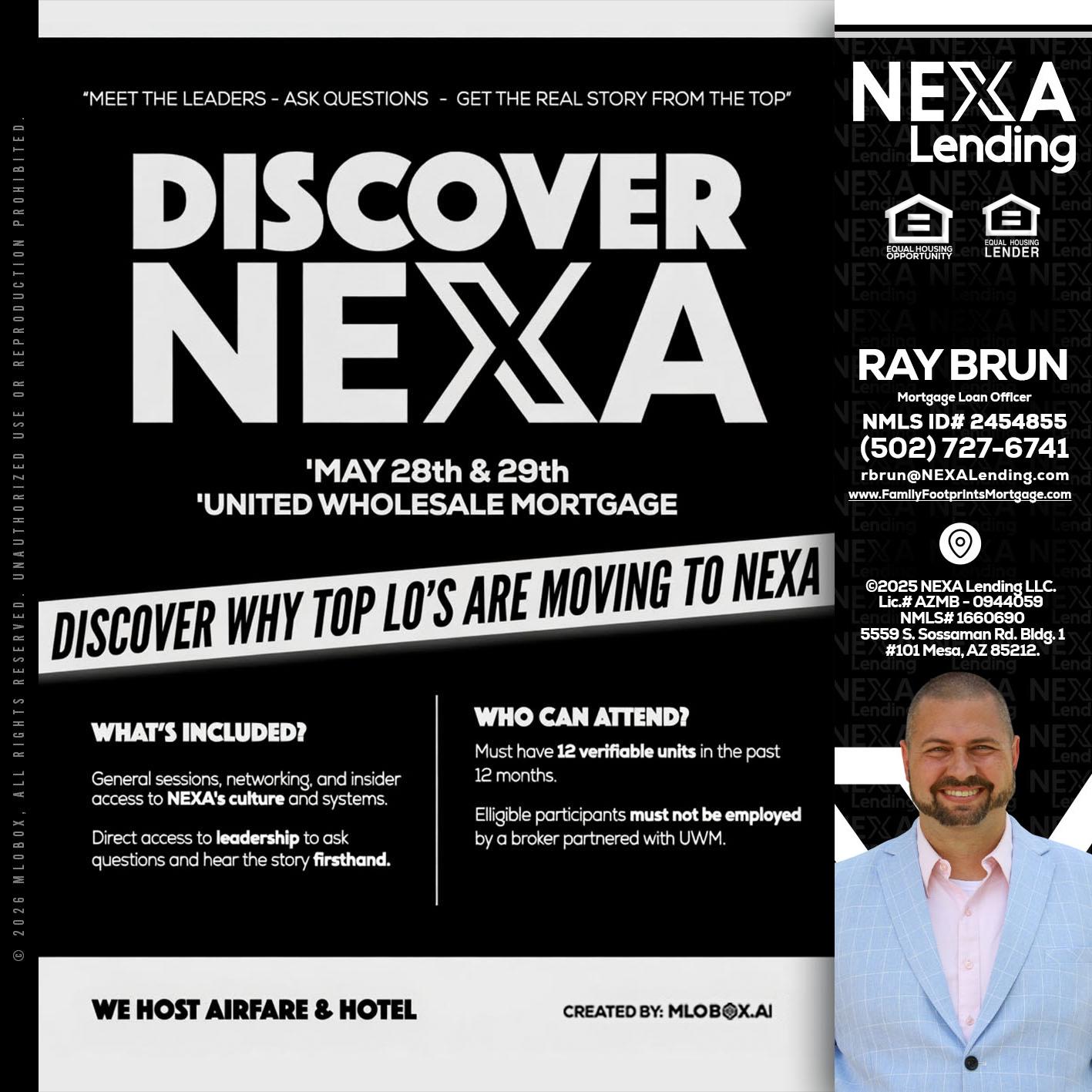 DISCOVER NEXA - Ray Brun -Mortgage Loan Originator
