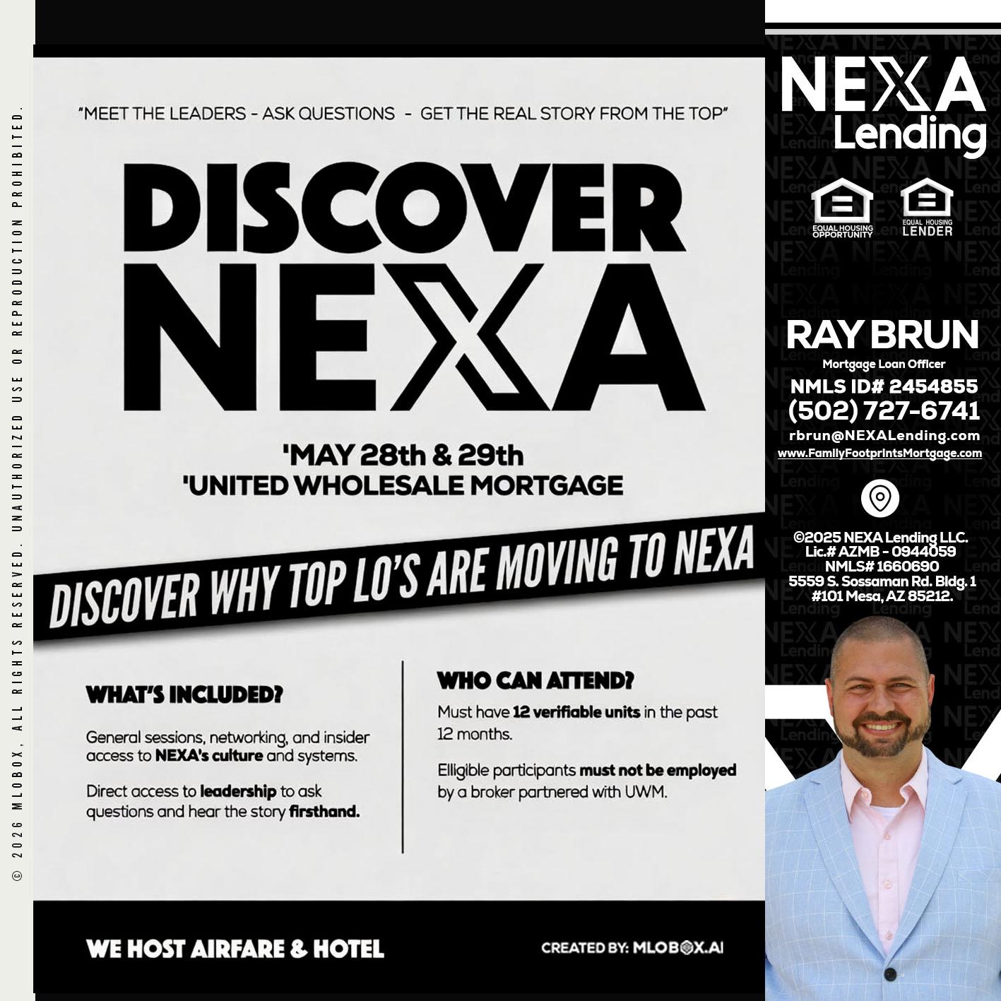 DISCOVER NEXA - Ray Brun -Mortgage Loan Originator