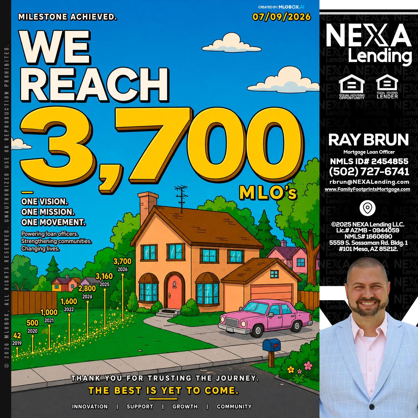 3,700 MLO's - Ray Brun -Mortgage Loan Originator
